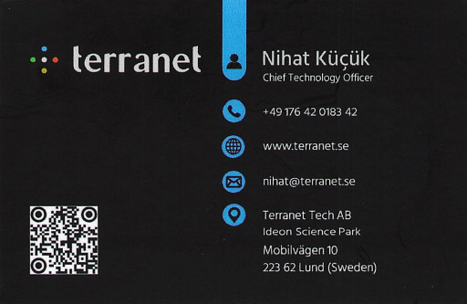 Business Card - CTO Terranet Business Card - CTO Terranet