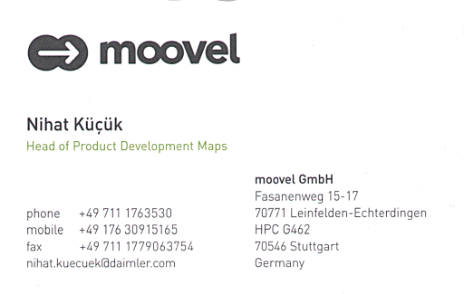 Business Card moovel Business Card moovel